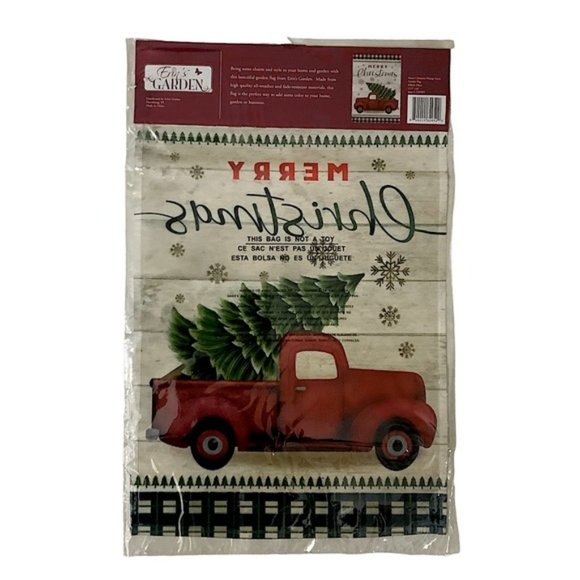 Merry Christmas Pickup Truck Garden Flag Nostalgic Vintage Farm Truck 12.5x18" - Picture 9 of 12